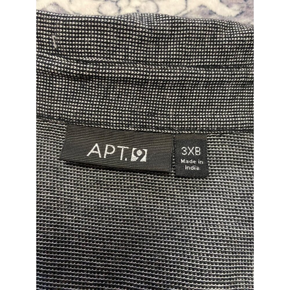 Apt. 9 Mens 3XB Polo Shirt Black Short Sleeve 100% Cotton Button Pockets Casual - Picture 3 of 5